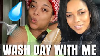 WASH DAY #WITHME FROM CURLY TO STRAIGHT | MY HAIR ROUTINE WHEN I USE HEAT CUTTING MY HAIR | MelissaQ