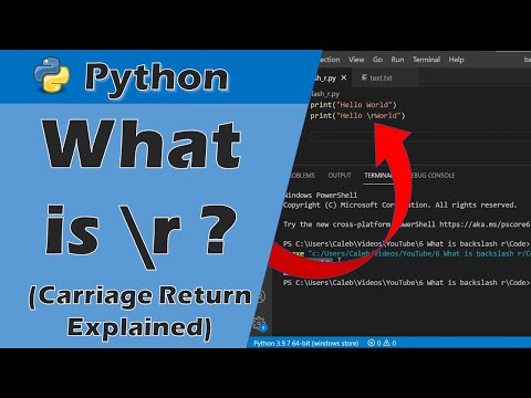 What is \r (backslash r) in programming? Carriage Return Explained.