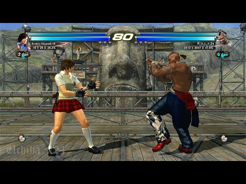 402_7 Asuka y Alisa ( Uchiha x24 ) vs (R_O_L_Y_24) BRUCE y ARMOR KING - Tekken Tag 2 Online