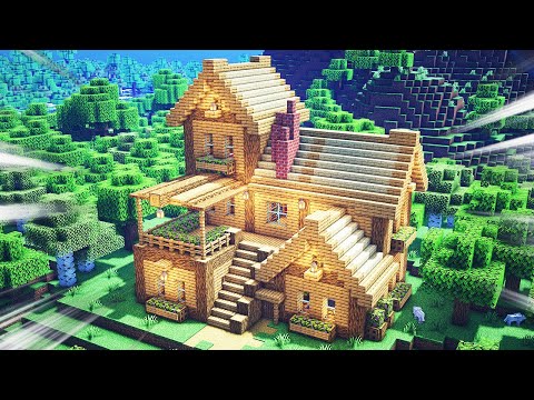 Simple Oak Survival House with Nether Portal- Minecraft Tutorial