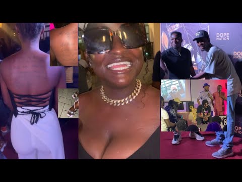 Abena Moet steals show at Dope Nation Atta album launch,musician writes essay at her back,Black Sher
