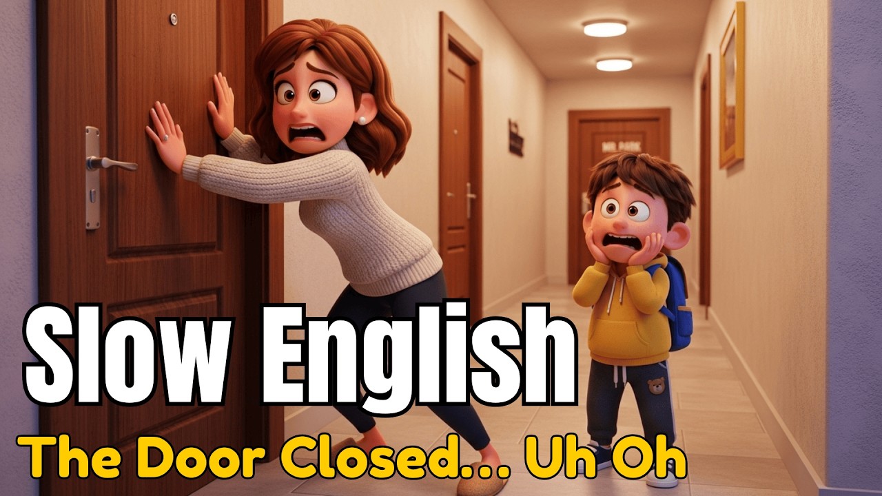 The Kid Locked The Door… And Forgot The Key Inside | Slow English Story for Beginner | Levels A1 ✔