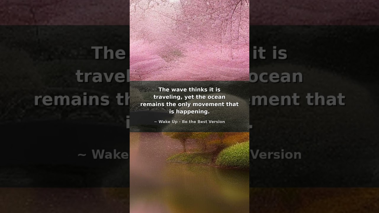 You are the Ocean, Not the Wave 🌊
