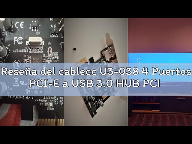 Vídeo relacionado con chenyang U3-038 CY - Adaptador de tarjeta de expansión PCI-E a USB 3.0 HUB PCI Express de 4 puertos para placa base