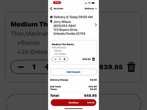 Placing a Pizza Order with Masa+ App from Aldelo Express | Live Online Order #Shorts
