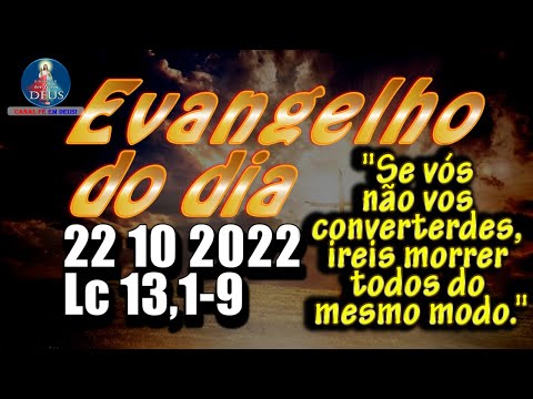 EVANGELHO DO DIA 22/10/2022 COM REFLEXÃO. Evangelho (Lc 13,1-9)