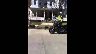 Pittsfield police officer scores motorcycle layup