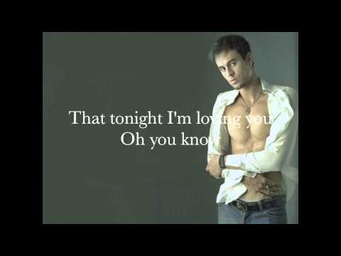 Enrique Iglesias - Tonight Lyrics HD (clean version)