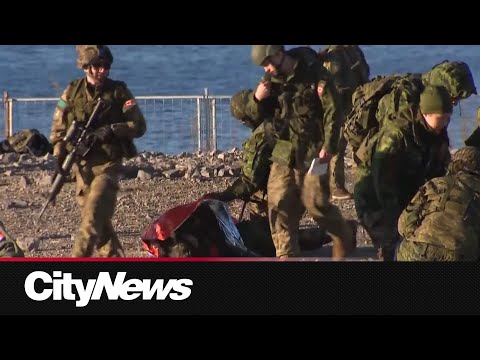 Canadian Armed Forces conduct training along Toronto's waterfront