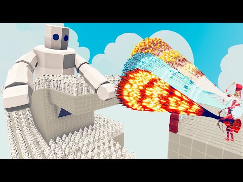 100x MARSHMALLOW + 2x GIANT vs 3x EVERY GOD - Totally Accurate Battle Simulator TABS