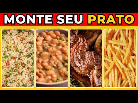 Monte o seu Almoço do Zero 🍛 | Escolha Seu Prato dos Sonhos | Detona Quiz