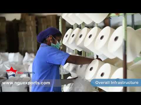 Ngu exports twisted polyester yarn, for textile industry, co...
