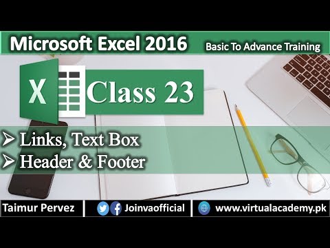 How to use Header and Footer in Microsoft Excel | Link and Text Box 23