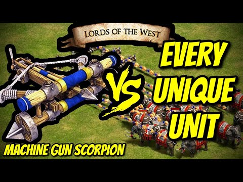 50x FASTER FIRING HEAVY SCORPION vs EVERY UNIQUE UNIT | AoE II: Definitive Edition