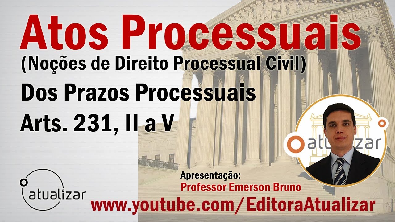 NCPC - Art. 231, II a V (Prazos - Parte X)