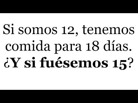 PROBLEMA DE PROPORCIONALIDAD INVERSA. Matemáticas Básicas