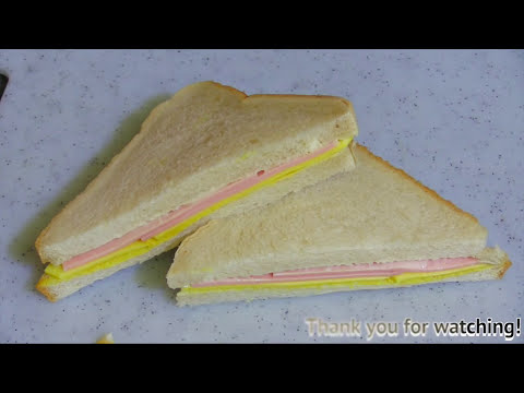 How to make Low-Fat Cheese and Bologna Sausage Sandwich Recipe, Breakfast