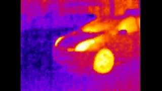 Car in infrared (thermal)/ Mašīna infrasrkanaja spektra