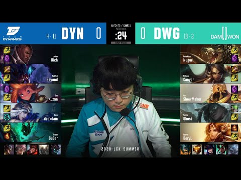 DYN vs DWG | W9D3 | Match 79 Game 1 | LCK Summer Split 2020 – S10 | Team Dynamics vs DAMWON Gaming