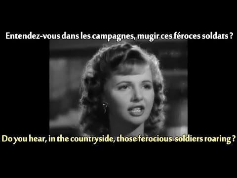 FRENCH LESSON - learn french with movies : Casablanca ( La marseillaise - french anthem )