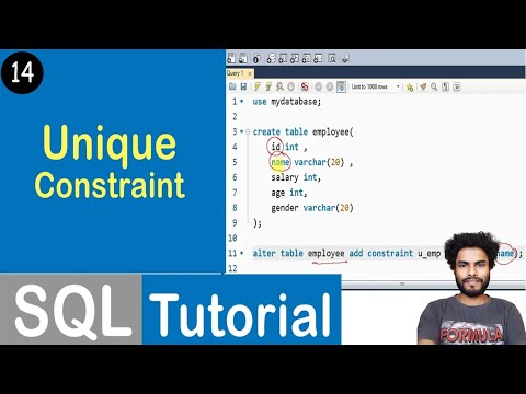 #14 Unique Constraint in SQL | SQL Tutorial