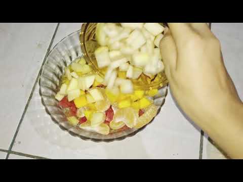 Vegan food, fruits salad🍒