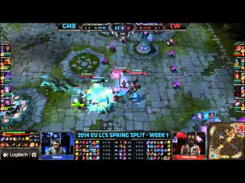 Alex Ich quadra kill on Kha'Zix | GMB vs CW | Season 4 EU LCS Spring Split W1D1 [HD]