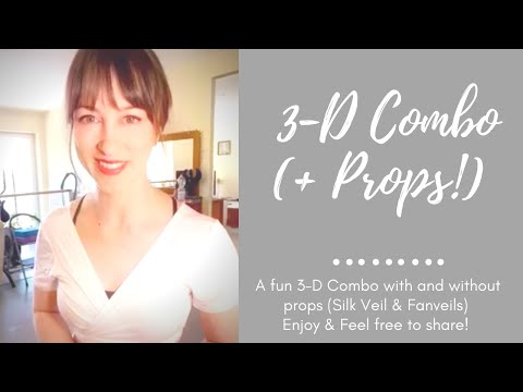 Khalida Online - 3D Belly Dance Combo Tutorial (with and without silk veil and fan veils)