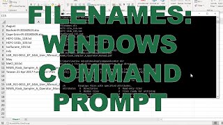 List of filenames from folder into Excel (Windows)
