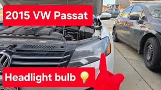 How to change a 2015 VW Passat headlight bulb