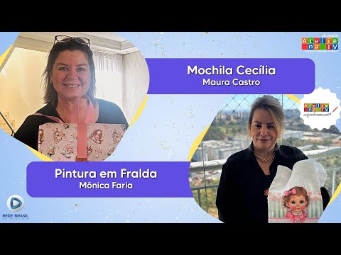 PINTURA EM FRALDA / MOCHILA CECÍLIA