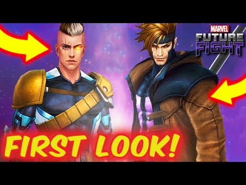 NEW CABLE & GAMBIT UNIFORMS FIRST LOOK!! DAWN OF X - Marvel Future Fight