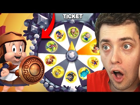 Athena Petunia WHEEL GOLDEN TICKETS! - Looney Tunes World of Mayhem Game Gameplay