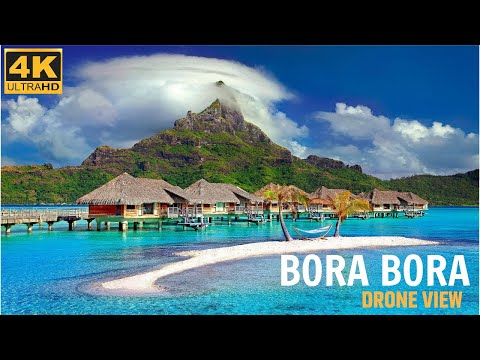 Bora Bora French Polynesia – Bora Bora Island by drone 4K