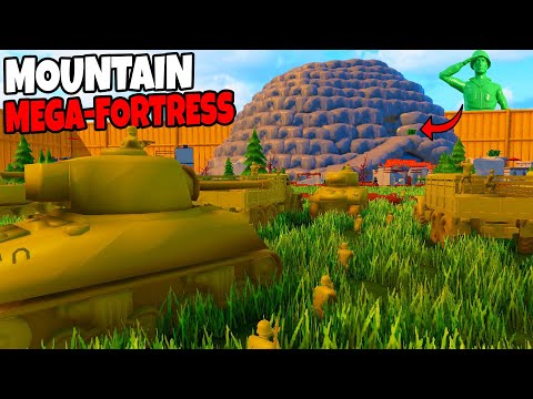Green Army Men Mountain MEGA-FORTRESS Under Siege! - Attack on Toys