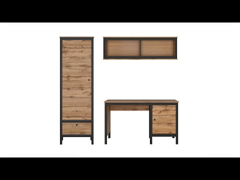 Миниатюра изображения товара Полка-ячейка Black Red White Loft SFW/130 (дуб вотан/черный)