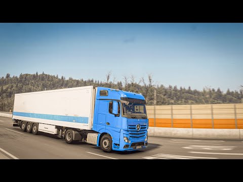 Realistic Driving Mercedes Actros MP4 1848 Euro Truck Simulator 2 POV Drive 4K 1.55 + Wheel Cam