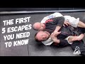 First Five Escapes You Need to Know | Jiu-Jitsu Basics
