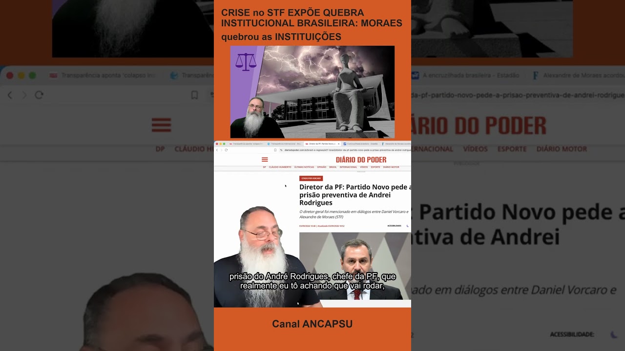 CRISE no STF EXPÕE QUEBRA INSTITUCIONAL BRASILEIRA: MORAES quebrou as INSTITUIÇÕ