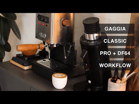 Gaggia Classic Pro and turn DF64 Workflow / Vlog