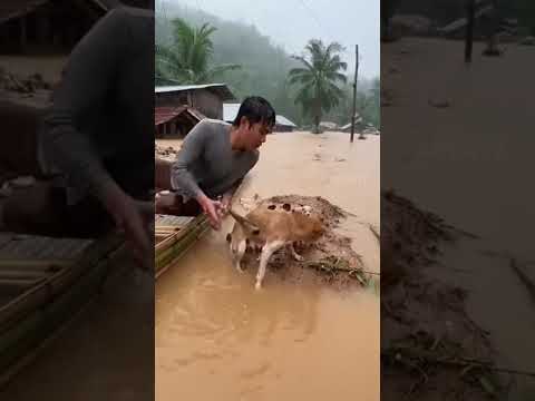 Dog Mom Refuses to Leave Her Puppies During Deadly Floods 😢🌊
