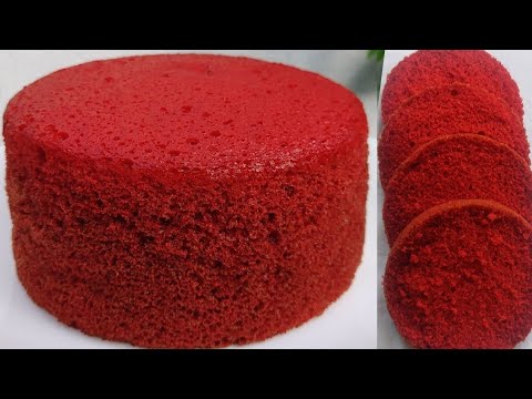 Red Velvet Sponge Cake Recipe Without Oven/How To Make Red Velvet Sponge Cake Recipe 👌