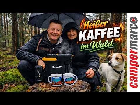 Hot coffee in the middle of the forest?! 🌲☕ BougeRV cordless coffee machine review