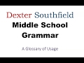 A Glossary Of Usage