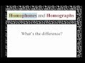 Homophones and Homographs Lesson