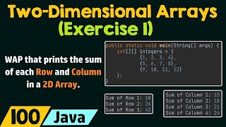 Two-Dimensional Arrays in Java (Exercise 1)