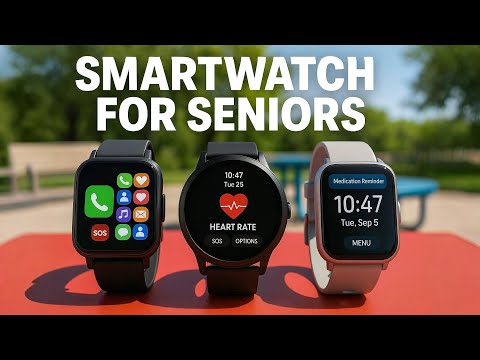 Smart Watches for Men Women Seniors Fall Detection Fall Alert Elderly Smartwatch for Android iOS Phones Bluetooth Answer/Dial Calls Heart Rate Sleep Tracking 158+ Sports Modes Activity Tracker video review thumbnail