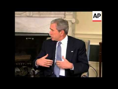 Bush meets Jaap de Hoop Scheffer, comments on Afghanistan