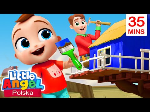 Budujemy domek na drzewie + więcej | Piosenki Dla Dzieci | Little Angel Po Polsku