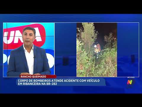 Acidente na BR-282 deixa dois feridos em Rancho Queimado